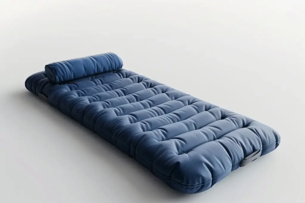 Blue Inflatable Mattress with Pillow