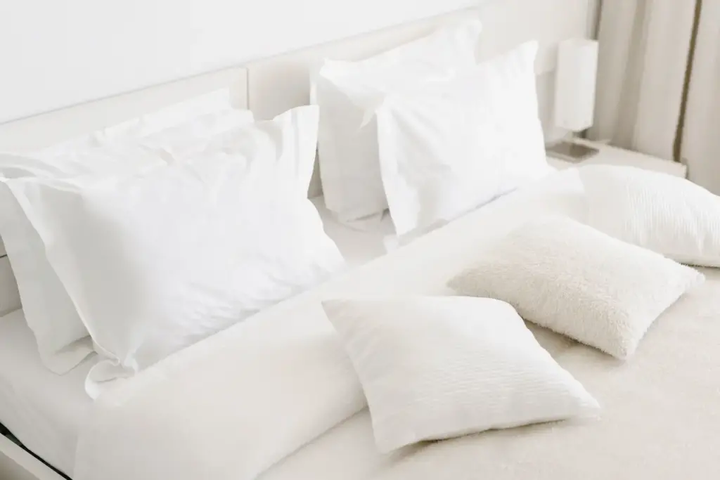 Comfortable Soft Pillows on the Bed 