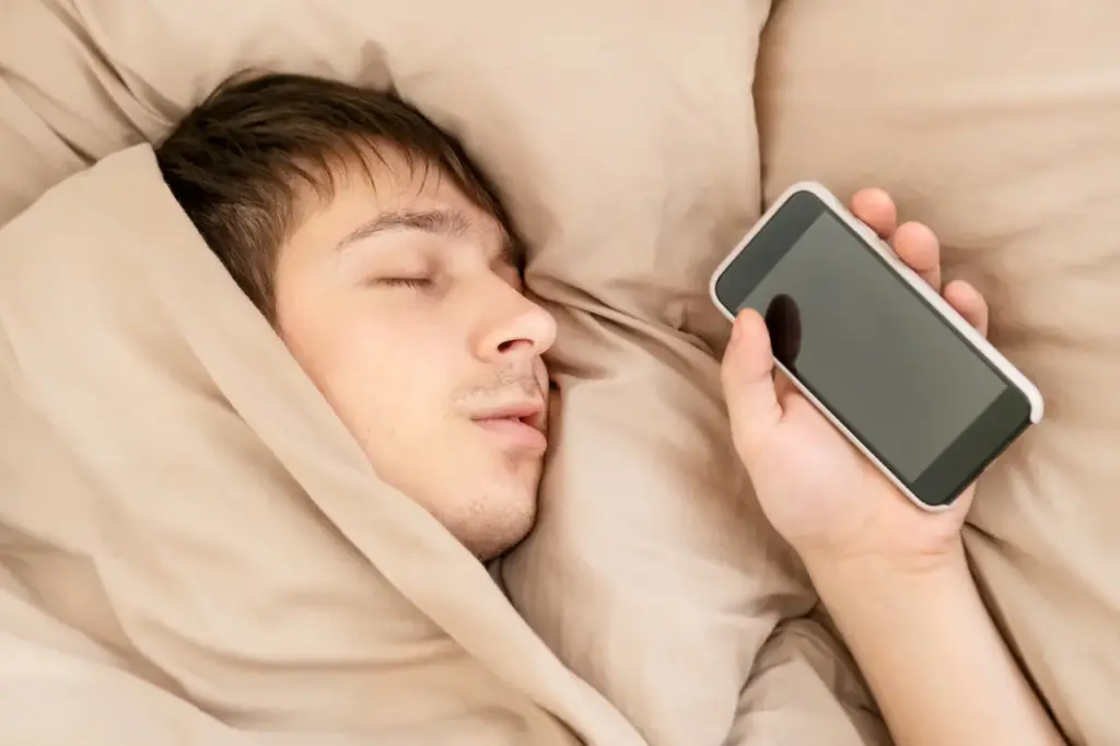 Men Sleep Near The Phone 