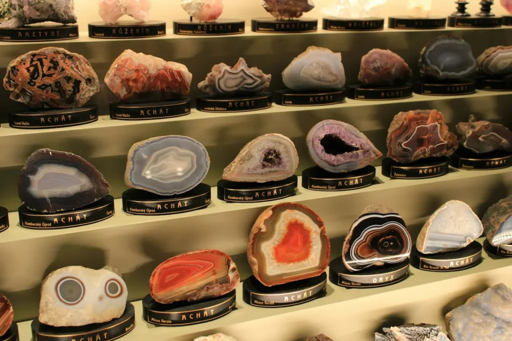 A Collection of Polished Age Stones and Crystals